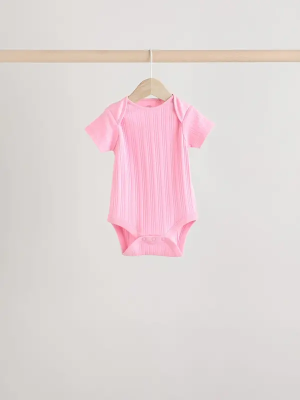 پک ۵ تایی بادی آستین کوتاه صورتی نکست | Next Bodysuit 