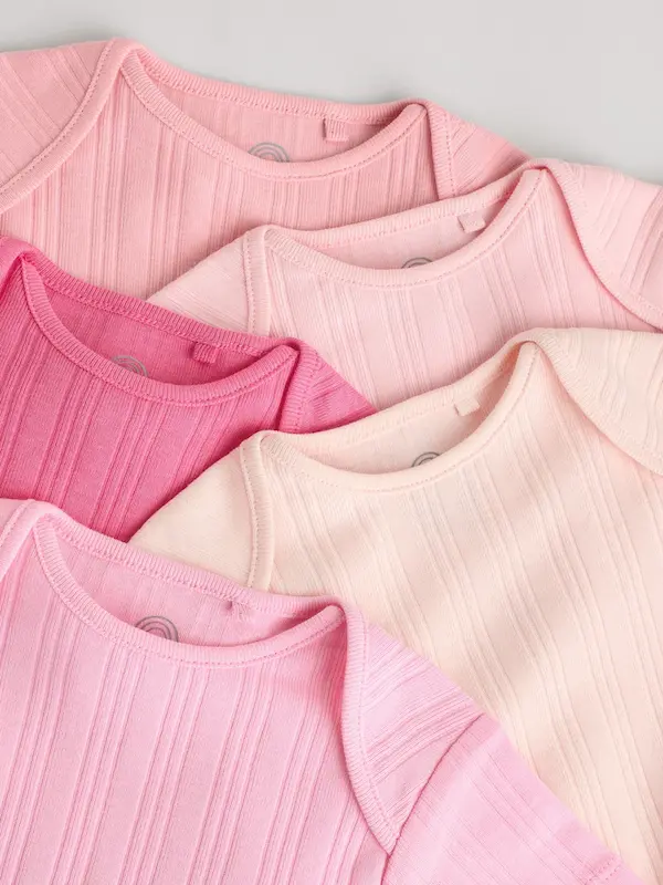 پک ۵ تایی بادی آستین کوتاه صورتی نکست | Next Bodysuit 