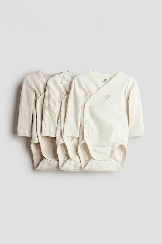 ست ۳ عددی بادی انولوپ نوزادی اچ‌اند‌ ام |  H&M bodysuit 