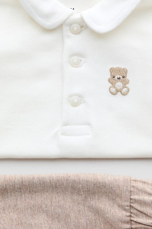 ست ۲ پارچه نوزادی طرح گلدوزی اچ اند ام | H&M baby set