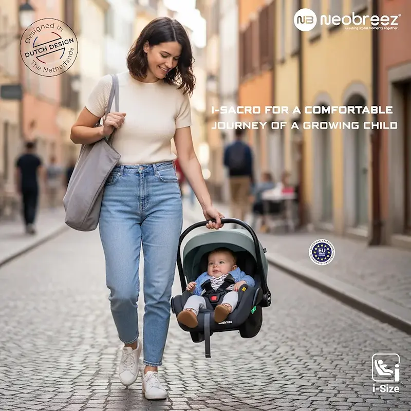​کاتی چرخ‌دار نوزاد و صندلی ماشین نوبریز| Neobreez SACRO i-Size