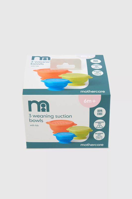 ​ست کاسه ۳ عددی مادرکر| Mothercare Suction Bowls