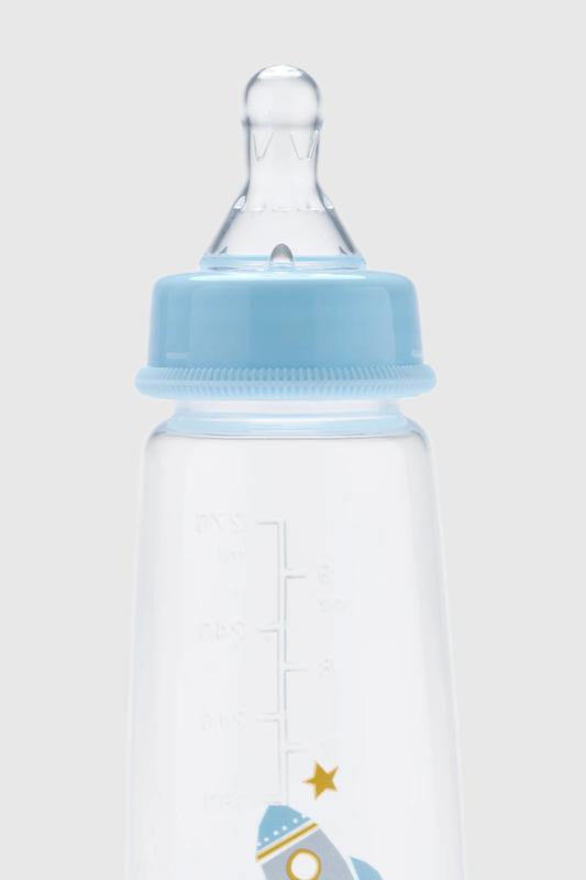 ست ۳ عددی شیشه شیر دهانه باریک مادرکر |  Mothercare Narrow Neck Bottles Blue Rocket