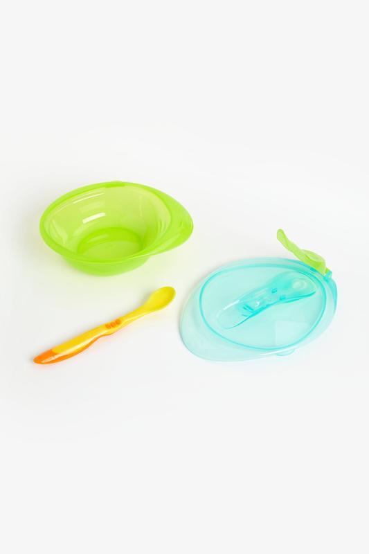 ست ظرف غذا و قاشق شروع غذای کمکی مادرکر رنگ سبز | Mothercare First Tastes Weaning Set