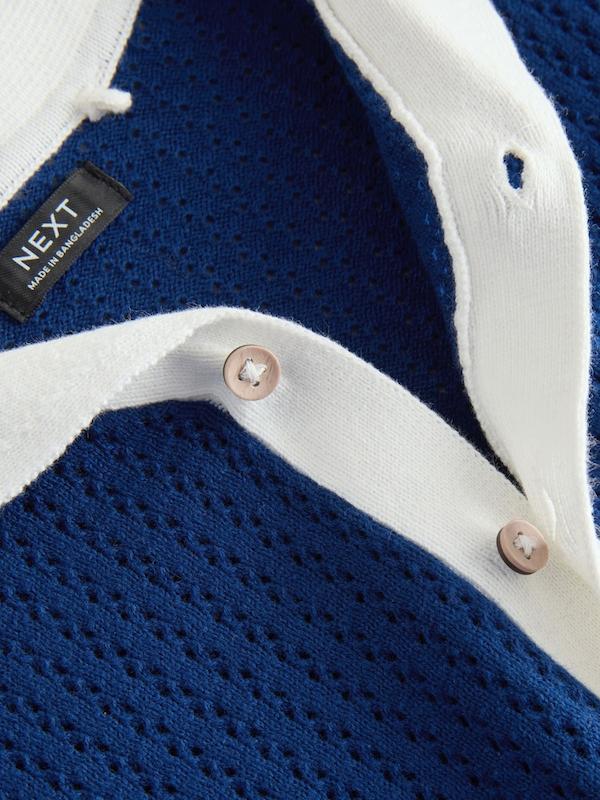 ست پیراهن پلوشرت بافت و شلوارک سرمه‌ای نکست | Next Navy Blue Knitted Polo Shirt and Shorts Set