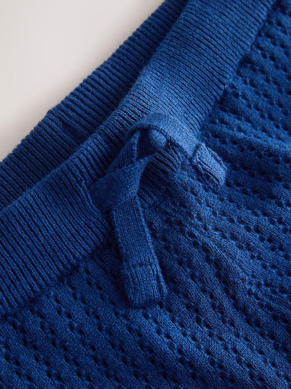 ست پیراهن پلوشرت بافت و شلوارک سرمه‌ای نکست | Next Navy Blue Knitted Polo Shirt and Shorts Set