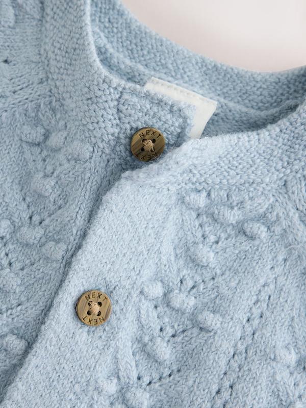 ژاکت بافت نرم نوزادی آبی نکست | Next Blue Soft Touch Knitted Baby Cardigan