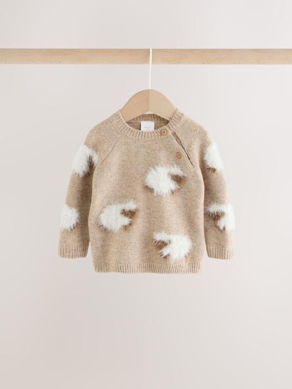 ست پلیور و لگینگ بافت طرح گوسفند قهوه‌ای نکست | Next Brown Sheep Baby Knitted Jumper and Leggings Set