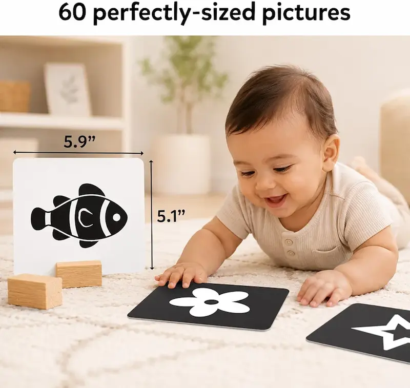 فلش‌کارت‌های کنتراست بالا اسکیلماتیکس | Skillmatics High Contrast Flash Cards
