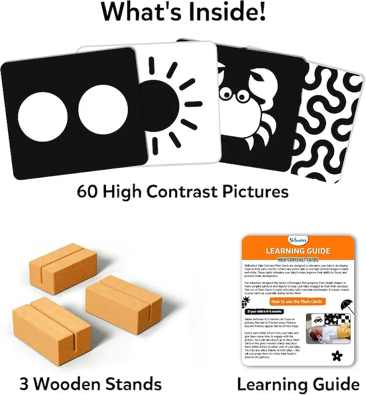 فلش‌کارت‌های کنتراست بالا اسکیلماتیکس | Skillmatics High Contrast Flash Cards