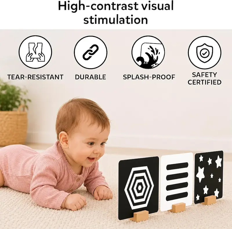 فلش‌کارت‌های کنتراست بالا اسکیلماتیکس | Skillmatics High Contrast Flash Cards