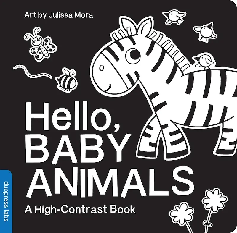 کتاب کودکان با کنتراست بالا حیوانات | Hello baby high contrast animal book