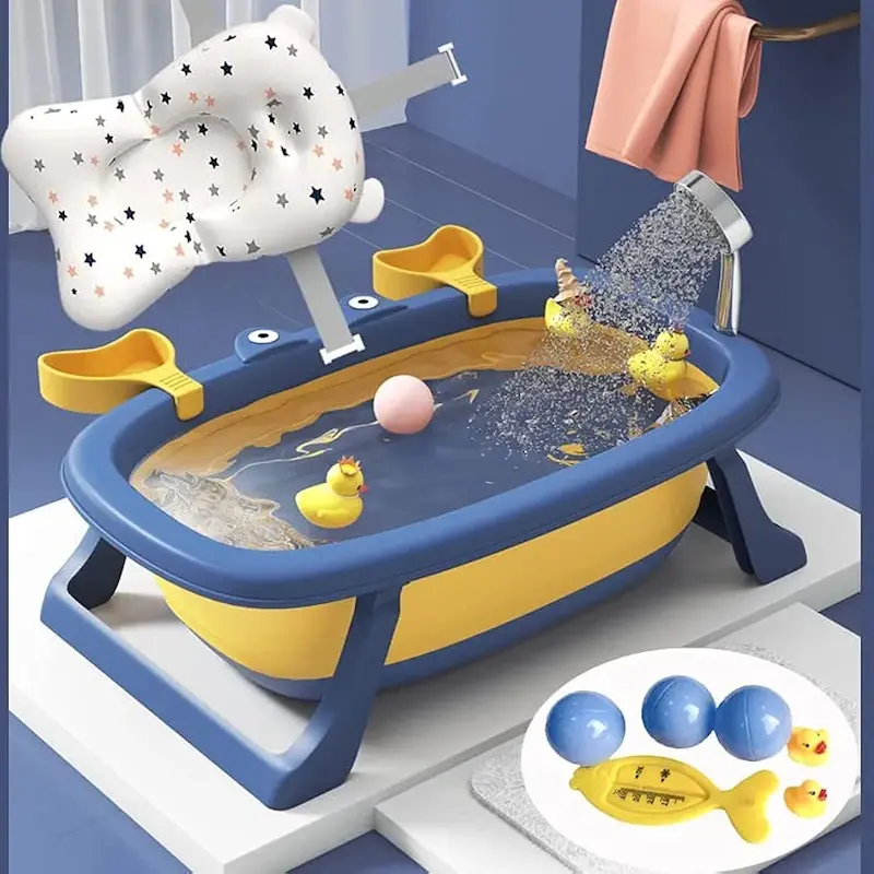 وان حمام تاشو و قابل حمل نوزاد پرمیفی همراه با بالشتک حمام | PREMIFY Baby Bathtub Portable With Baby Cushion