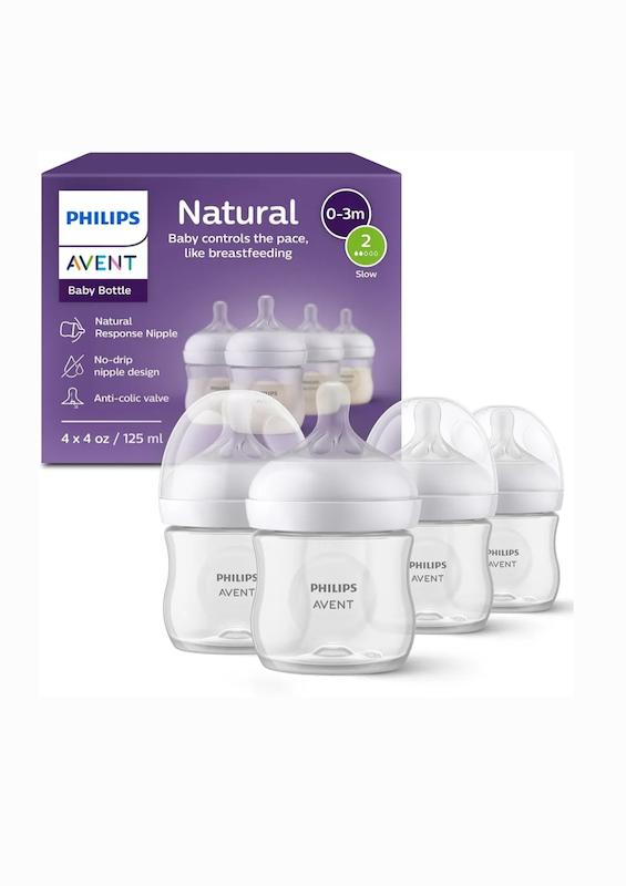 ​شیشه شیر ۴ عددی اونت فیلیپس ۱۱۸ میلی لیتری مدل philips baby bottle | Natural Response     