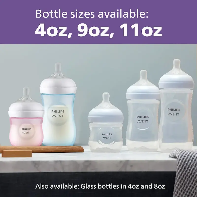 شیشه شیر ۴ عددی اونت فیلیپس ۲۶۰ میلی لیتری مدل Philips baby bottle | Natural Response