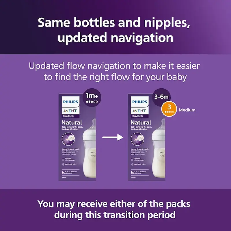 شیشه شیر ۴ عددی اونت فیلیپس ۲۶۰ میلی لیتری مدل Philips baby bottle | Natural Response