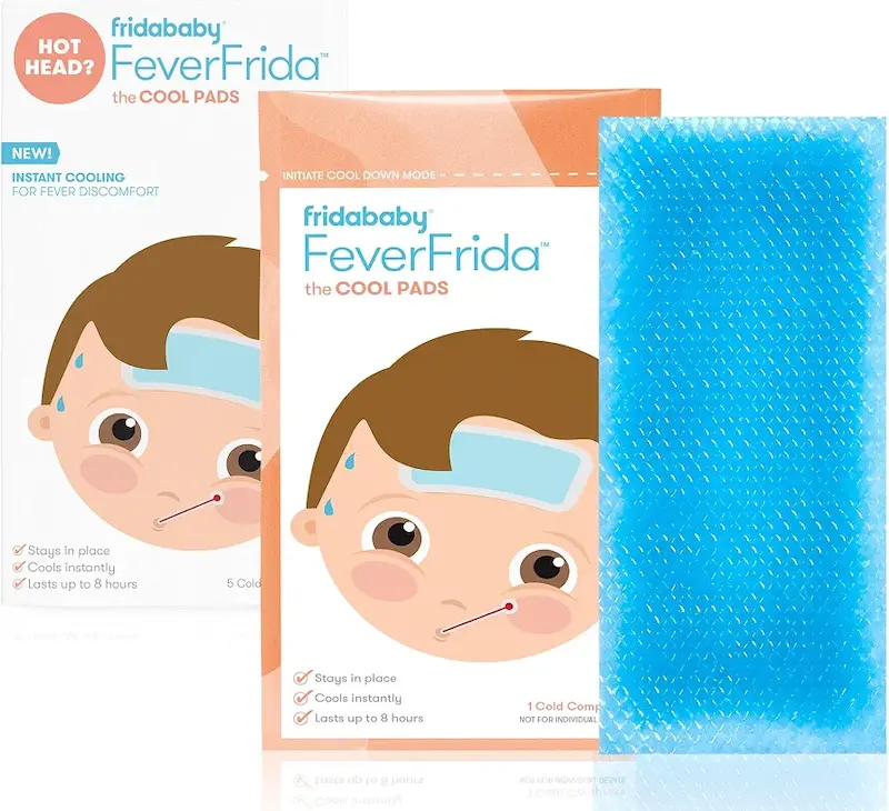 چسب تب‌بر و پد خنک‌کننده نوزاد فریدا بیبی مدل فیورفریدا بسته ۵ عددی | Frida Baby FeverFrida Cool Pads