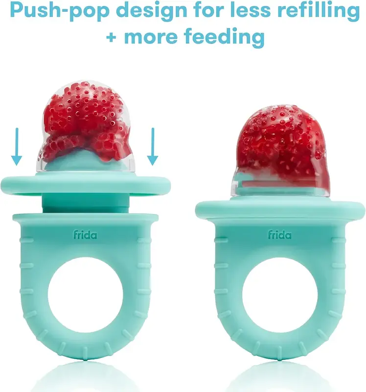 پستونک میوه‌خوری و غذاساز سیلیکونی فریدا بیبی مدل پوش پاپ | Frida Baby Push Pop Feeder