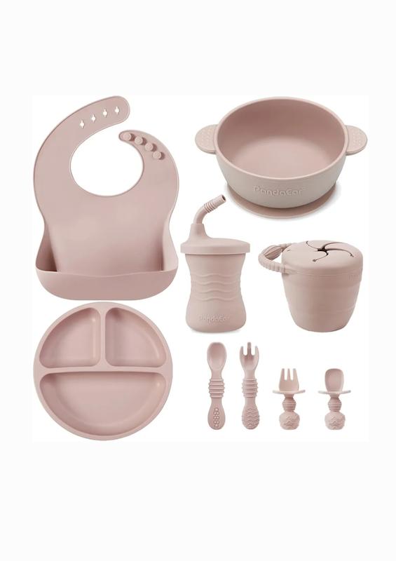 ست ظروف غذاخوری سیلیکونی نوزاد پاندا ایر |  PandaEar Silicone Baby Tableware Set - 9 Pcs
