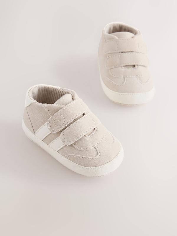 کفش کتانی نوزادی چسبی نکست رنگ کرم | Next baby trainers