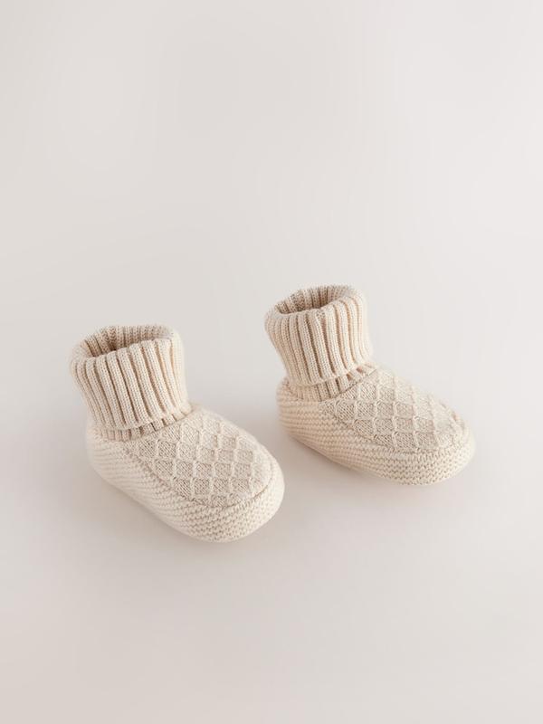 پاپوش و بوت بافتنی نوزادی کرم نکست | Next baby sock top boots