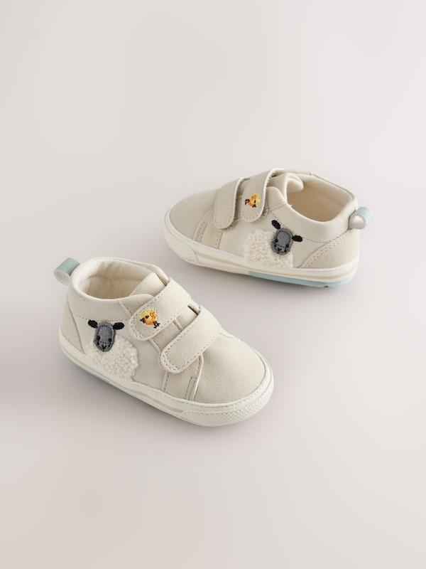 کفش کتانی نوزادی چسبی طرح مزرعه نکست | Next baby trainers