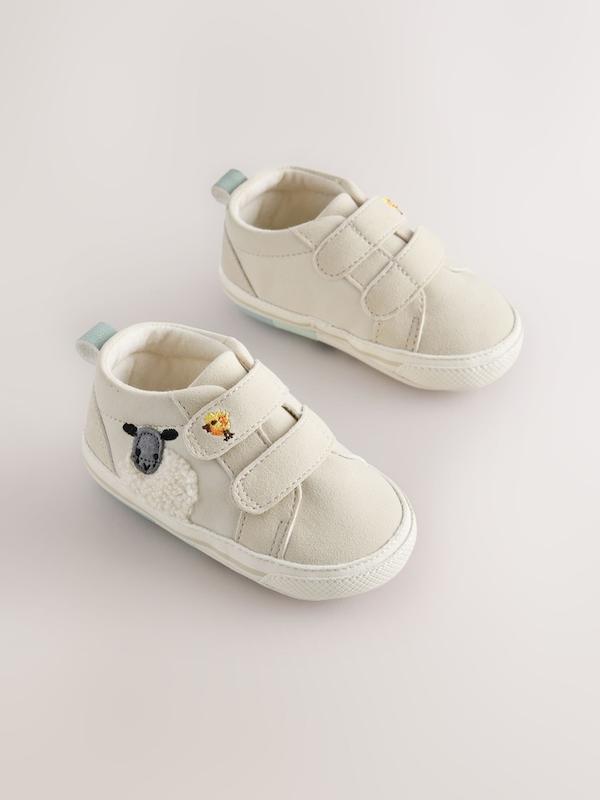 کفش کتانی نوزادی چسبی طرح مزرعه نکست | Next baby trainers