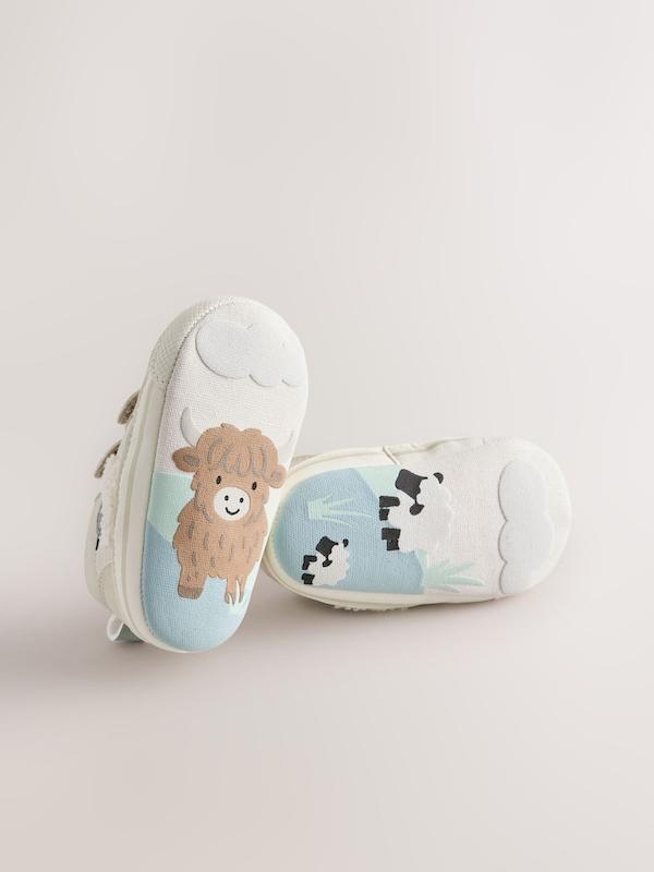 کفش کتانی نوزادی چسبی طرح مزرعه نکست | Next baby trainers