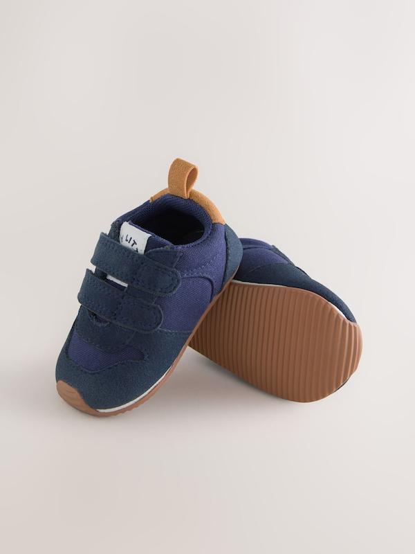 کفش کتانی نوزادی چسبی سورمه ای نکست | Next baby trainers