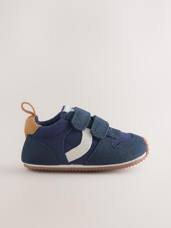 کفش کتانی نوزادی چسبی سورمه ای نکست | Next baby trainers