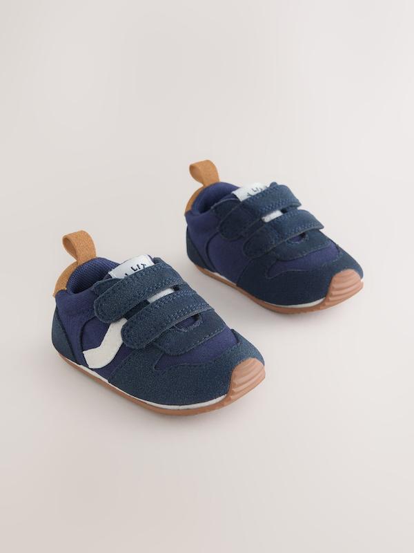 کفش کتانی نوزادی چسبی سورمه ای نکست | Next baby trainers