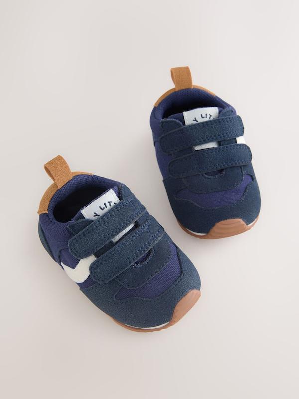 کفش کتانی نوزادی چسبی سورمه ای نکست | Next baby trainers