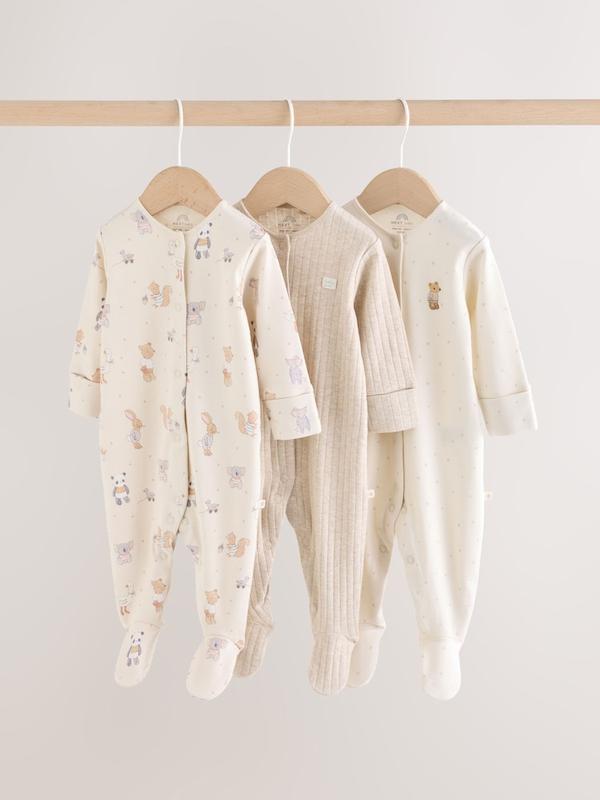 پک ۳ عددی سرهمی خواب نوزادی طرح حیوانات نکست | Next sleepsuits
