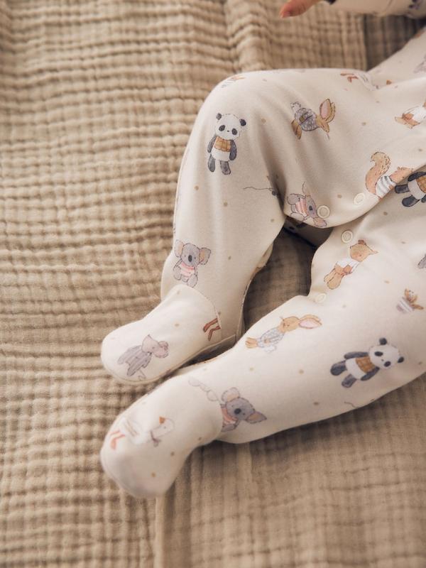 پک ۳ عددی سرهمی خواب نوزادی طرح حیوانات نکست | Next sleepsuits