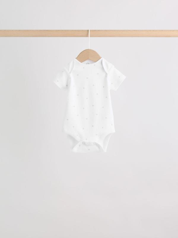 ست ۴ تکه سرهمی، بادی، کلاه و پیش‌بند نوزادی سفید نکست | Next baby clothes 
