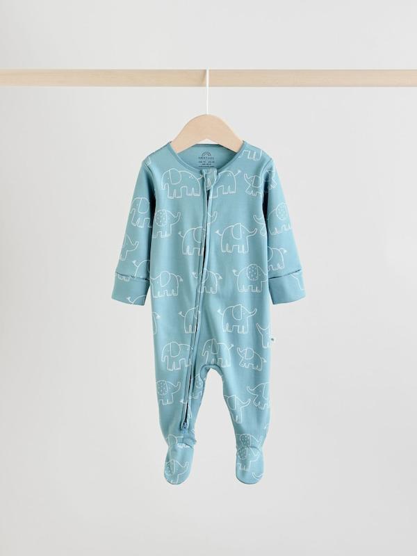 پک ۳ عددی سرهمی خواب طرح فیل آبی نکست | Next sleepsuits