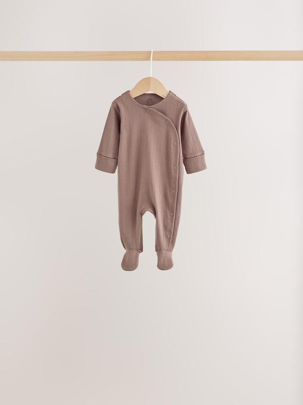 پک ۳ عددی سرهمی خواب بافت‌پوینتل خنثی نکست | Next sleepsuits