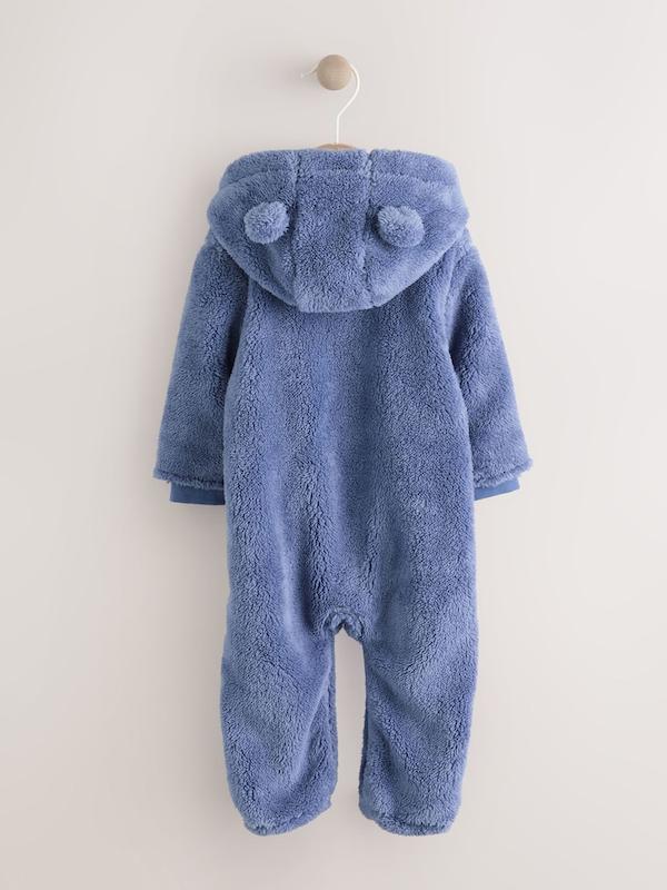 سرهمی کالس و پشمی نوزادی سرمه‌ای نکست | Next Navy Fleece Baby pramsuit