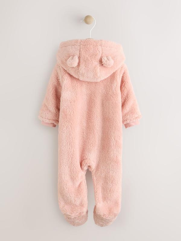 سرهمی پشمی نوزادی صورتی نکست | Next Pink Fleece Baby Pramsuit 