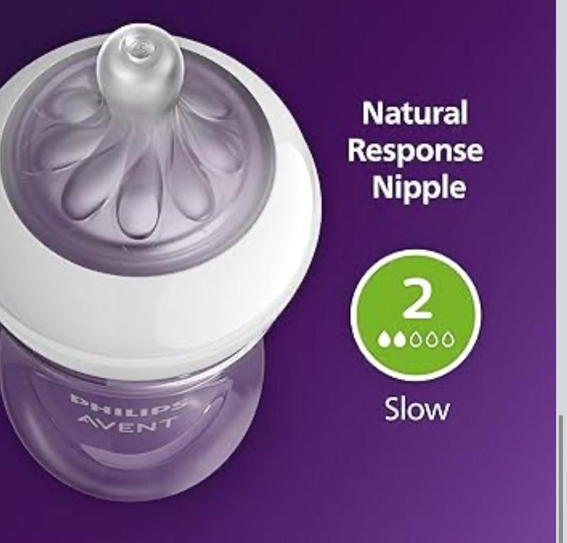 ست ۲ عددی شیشه شیر ۱۲۵ میلی‌لیتر فیلیپس اونت مدل نچرال ریسپانس (Natural Response)