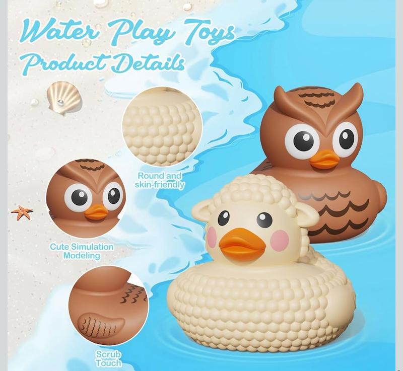 ست ۱۲ عددی اسباب‌بازی حمام طرح حیوانات (Water Play Toys)