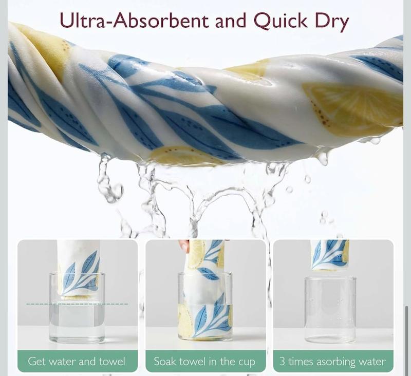 پک ۲ عددی حوله کلاه‌دار نوزاد مامکوزی طرح لیمو (Momcozy Baby Towels - Lemon)