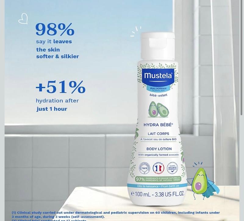 لوسیون بدن هیدرا ببه آووکادو ماستلا (Mustela Hydra Bebe Body Lotion)