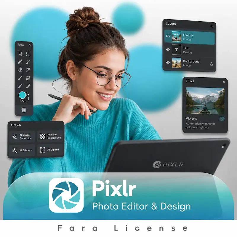  خرید اشتراک Pixlr پیکسلر