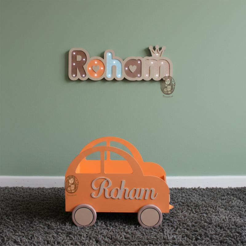 باکس اسباب بازی چرخ دار کودک طرح ماشین گالری فرانه