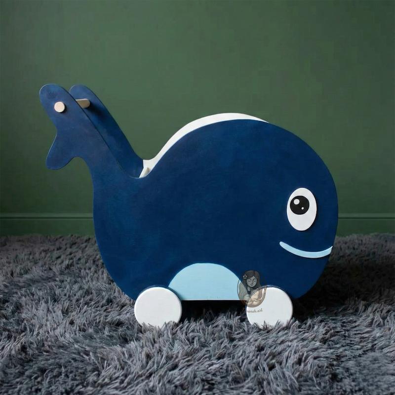 ست چوبی کودک طرح نهنگ گالری فرانه