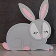 چراغ خواب چوبی  کودک طرح خرگوش گالری فرانه