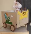 باکس اسباب بازی چرخ دار چوبی کودک طرح سافاری گالری فرانه