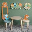 میز و صندلی چوبی کودک طرح دایناسور گالری فرانه