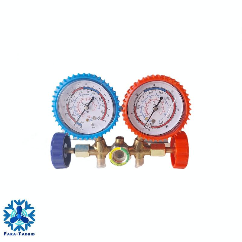 گيج فشار دوقلو خودرو شلنگ دار برند SIGMA